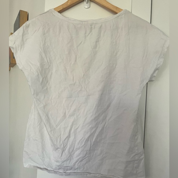 🌺 5/$30 🌺 Esprit 100% cotton white graphic Tee / Baby T with fruits and avocado - Picture 9 of 10